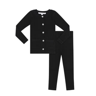 Black Rhinestone Pants Set