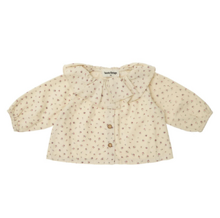 Corduroy Flowers Off White Baby Blouse
