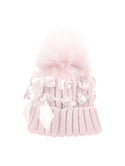 Light Pink Knit Bow Hat