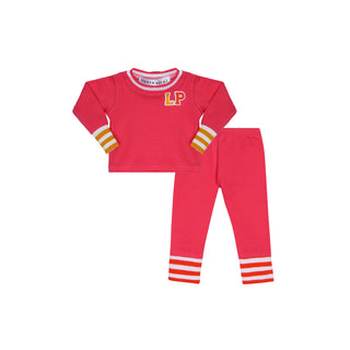 Pink Varsity Colorblock Doll Pajamas