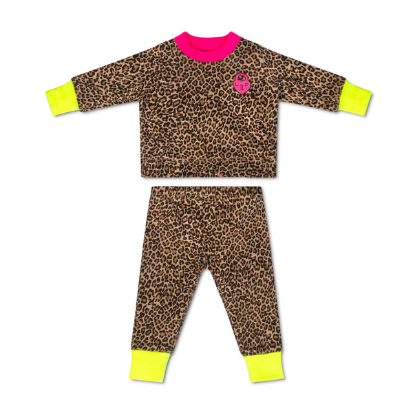 Leopard With Hot Pink Trim Doll Pajamas