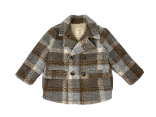 Solid Knitted Kids Peacoat