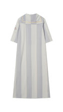 Grey Striped Long Terry Robe
