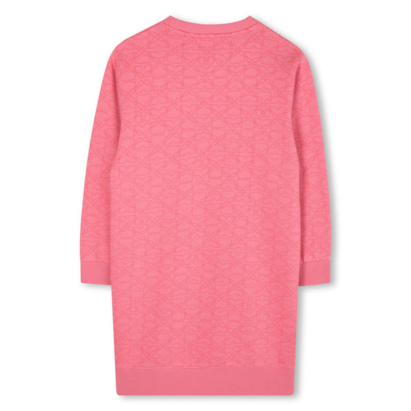 Raspberry Printed Sweatshirt Dress