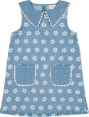 Light Blue Mitsette Denim Flower Dress