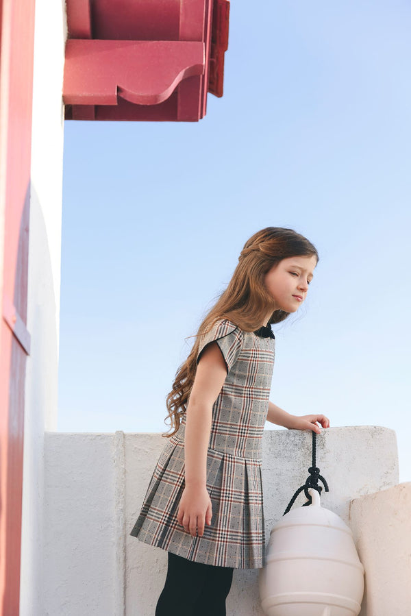 Chestnut Brown Plaid Dress