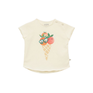 Ecru Fruit Cone Graphic Baby Tee