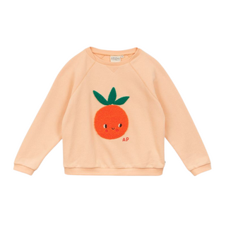 Peach Orange Graphic Crewneck