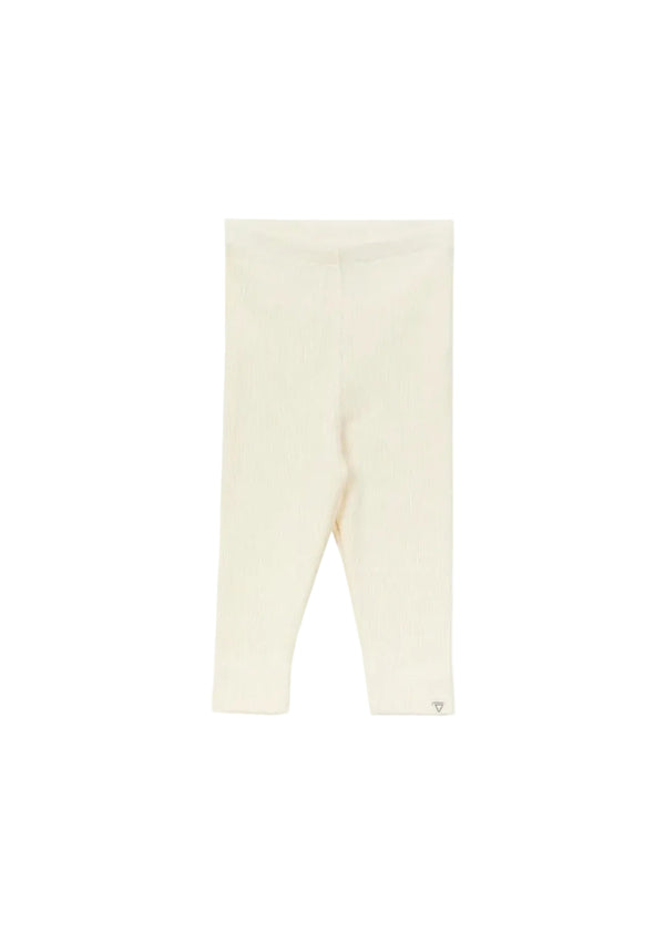 Cream Ribbed Baby Legging