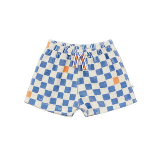 Cobalt Baby Checkered Short