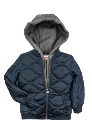 Navy Blue Quilted BX Bomber