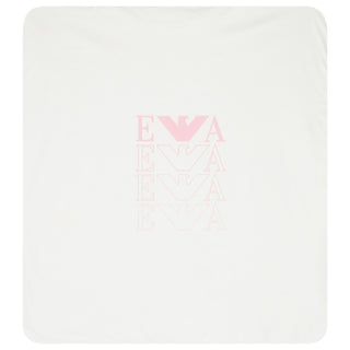 Pink Logo Print Blanket