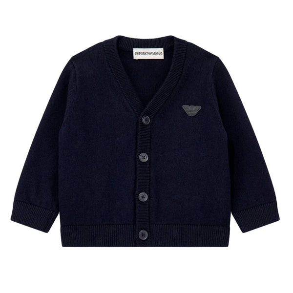 Baby Navy Logo Essential Cardigan