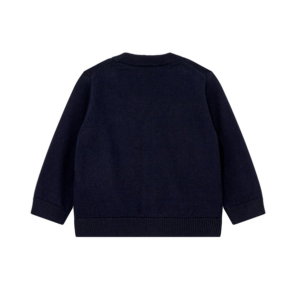 Baby Navy Logo Essential Cardigan