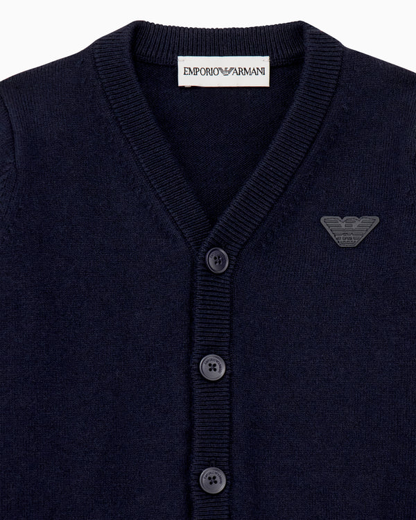 Baby Navy Logo Essential Cardigan