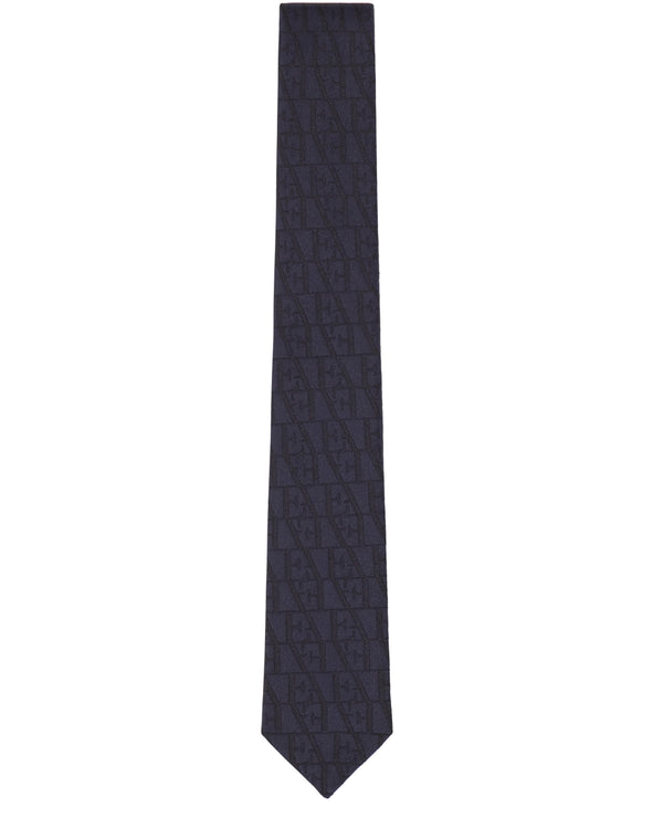 Blue EA Print Tie