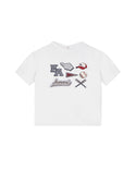 White Baby Sports Graphic Short Sleeves T-shirt