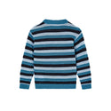 Blue Striped Knit Sweater