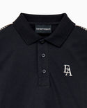 Navy Embroidered Logo Long Sleeve Polo