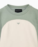 Green and Cream Sporty Crewneck