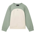 Green and Cream Sporty Crewneck