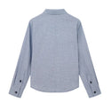 Blue Windowpane Check Collared Shirt