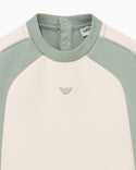 Baby Green and Cream Sporty Crewneck