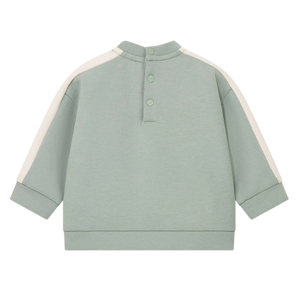 Baby Green and Cream Sporty Crewneck