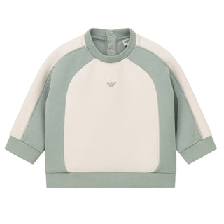 Baby Green and Cream Sporty Crewneck