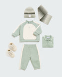 Baby Green and Cream Sporty Crewneck