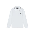 White Classic Long Sleeve Polo