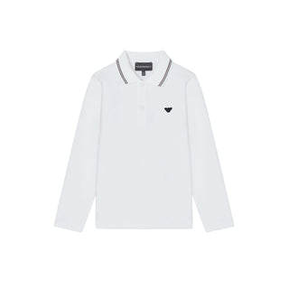 White Classic Long Sleeve Polo