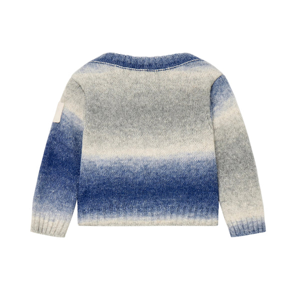 Baby Blue Faded Striped Sweater