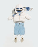 Baby Blue Faded Striped Sweater