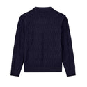 Navy EA Knit Long Sleeve Polo