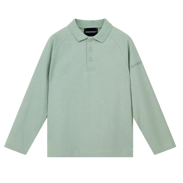 Green Long Sleeve Polo