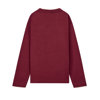 Maroon Varsity Logo Long Sleeve Tee