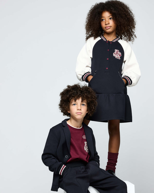 Maroon Varsity Logo Long Sleeve Tee