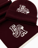 Maroon Varsity Logo Hat and Scarf Set