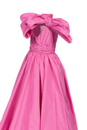 Fuchsia Taffeta Party Dress with Oversized Bow