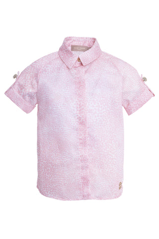 Pink Animalier Print Gauze Shirt