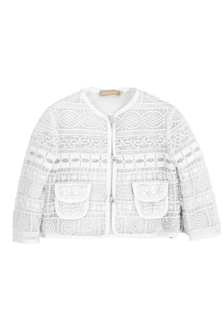 Cream Macrame Jacket