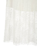 Ivory Mini Pleats Lace Midi Skirt