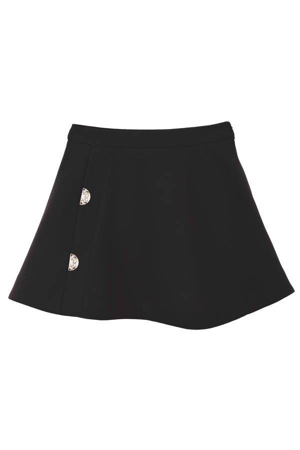 Black Crepe Skirt