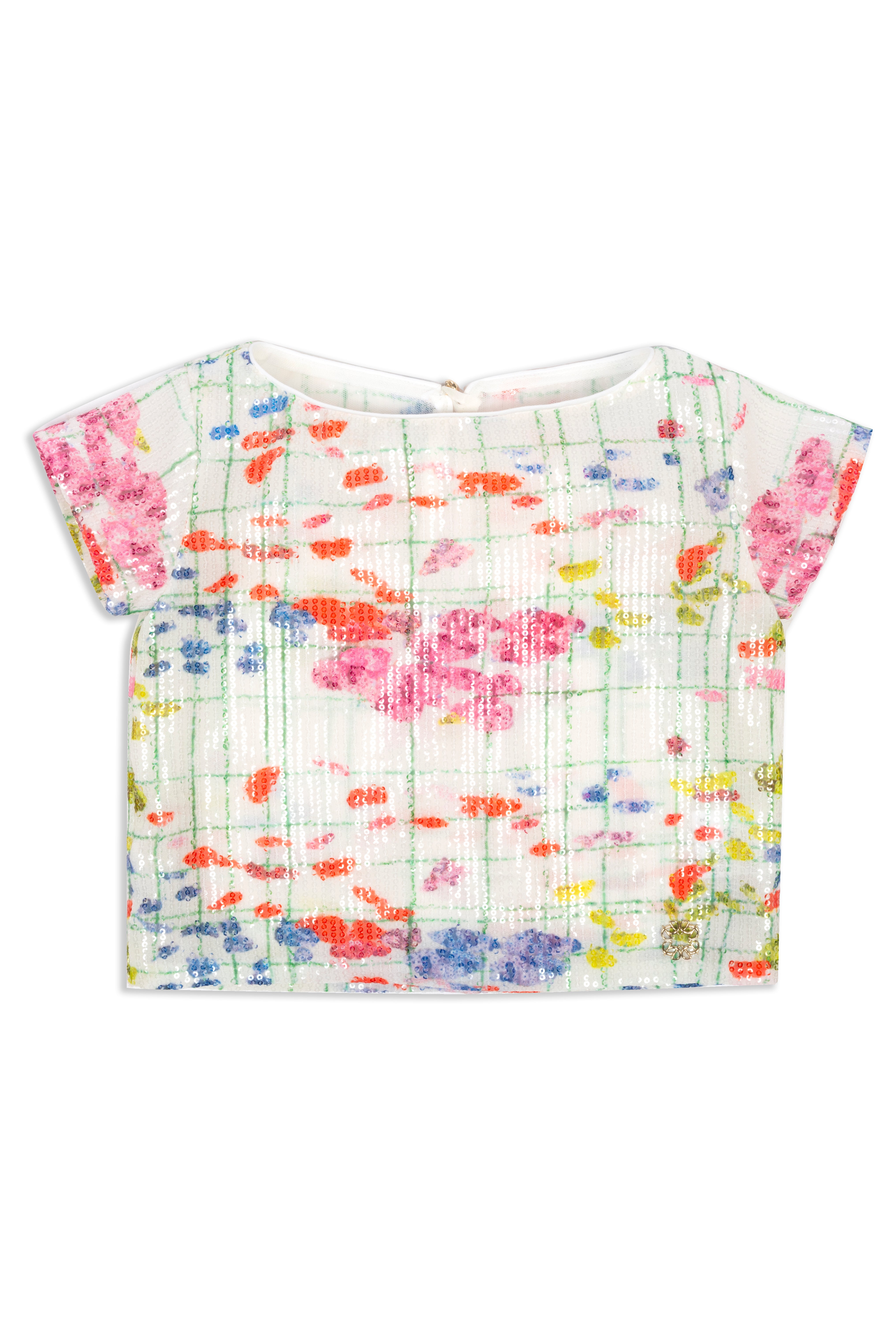 multi coloured sequin top