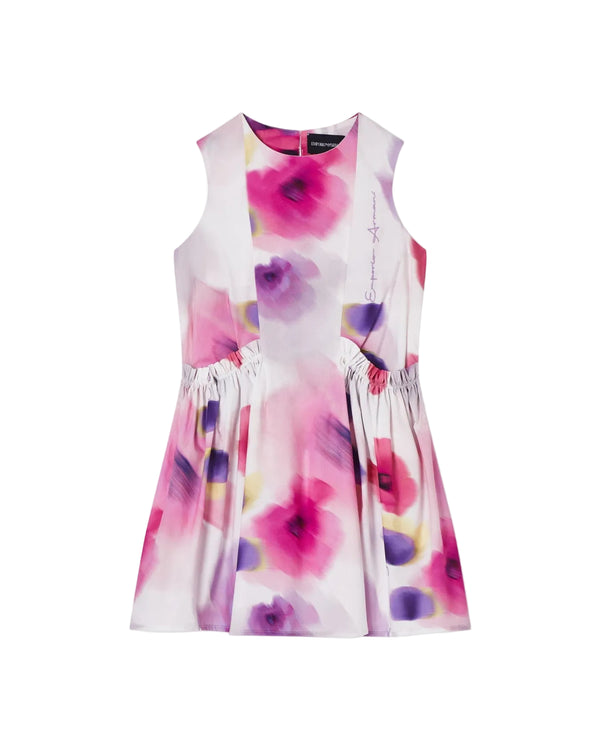 Pink Floral Sleeveless Dress