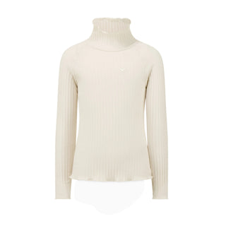Sand Logo Ribbed Turtleneck