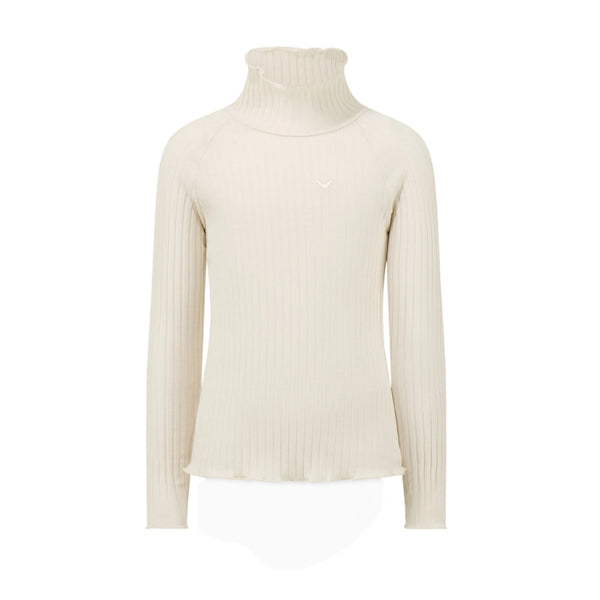 Sand Logo Ribbed Turtleneck
