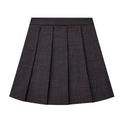 Grey Houndstooth Pleated Skirt