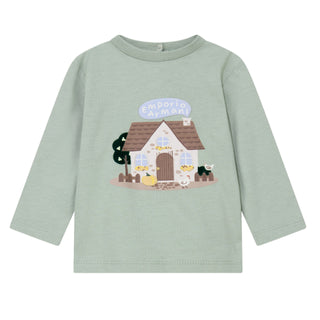 Baby Green Autumn Graphic Long Sleeve Tee